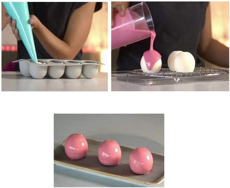 Silikomart, Forma do ciast silikonowych Tartufo, 8 pojedynczych otworów, Ø 62 H 52 mm Kuchnia Naty Shop