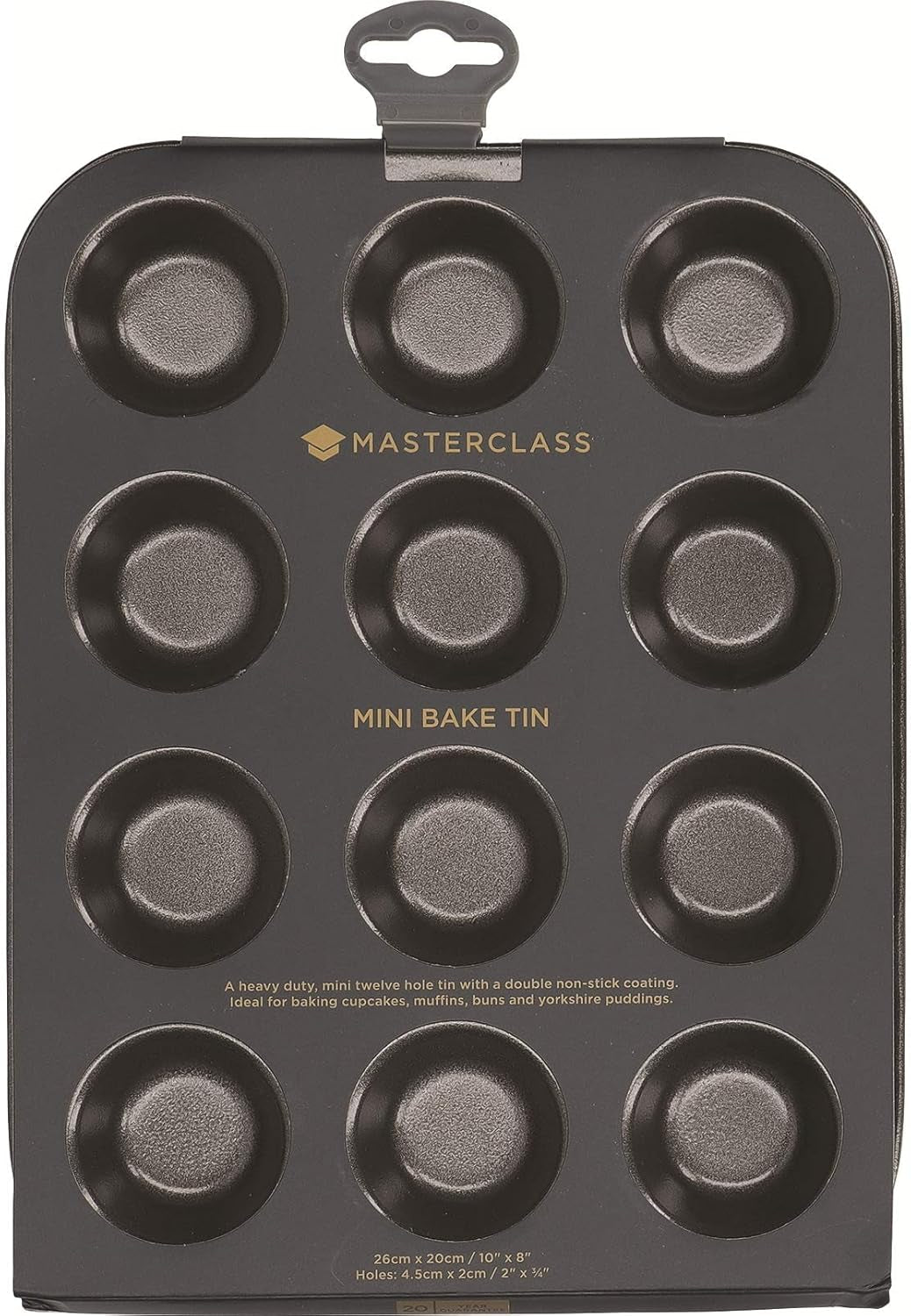 Masterclass Törtchenform Master Class Für 12 Stück 25X20Cm, Karbonstahl, Grau, 28 X 18 X 18 Cm Formy i blachy do pieczenia Naty Shop
