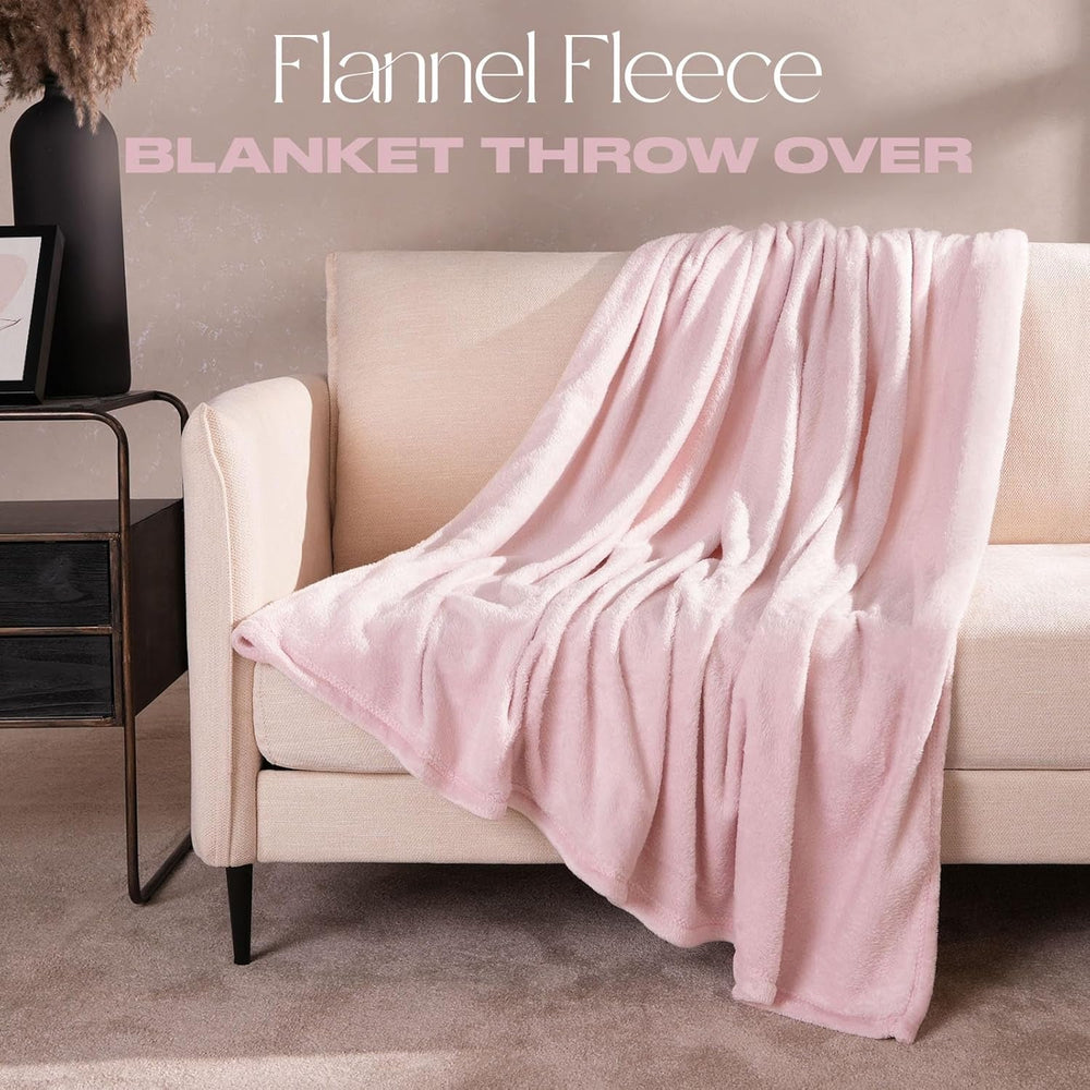 Flanelowy koc Brentford's, wyjątkowo miękki, duży, puszysty, ciepły, narzuta do sypialni, łóżko pojedyncze, sofa, kanapa, różowy - 120 x 150 cm Łóżka i koce Beuche den Brentfords-Store