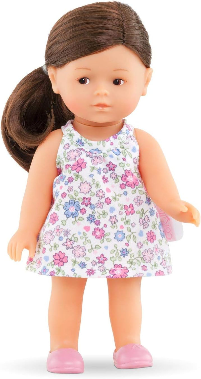 Corolle 9000240020 - Romy brunetka Les Trends Mini Corolline 20cm, francuska lalka z urokiem i zapachem wanilii, 20 cm