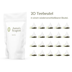 Anna'S Teapot Sencha Ceai verde organic Pliculețe - Ceai verde japonez organic 20 pliculețe piramidale într-o pungă resigilabilă