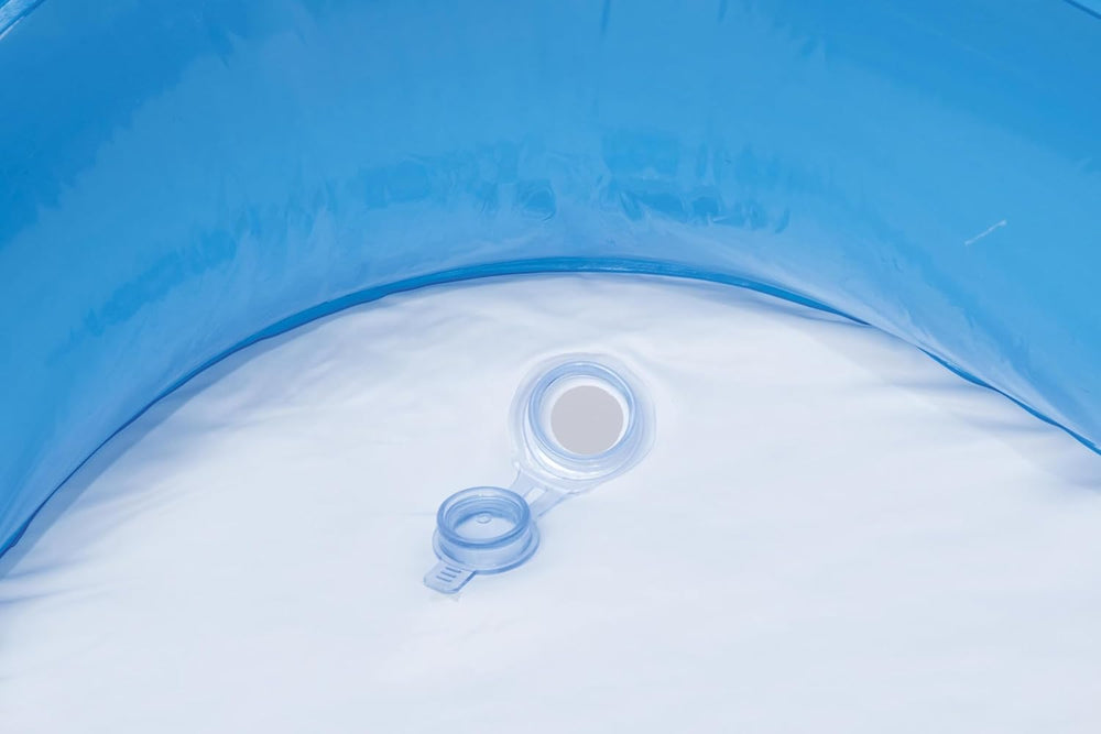 Bestway - Nadmuchiwany basen prostokątny Blue Deluxe, 211 x 132 x 46 cm, niebiesko-biały