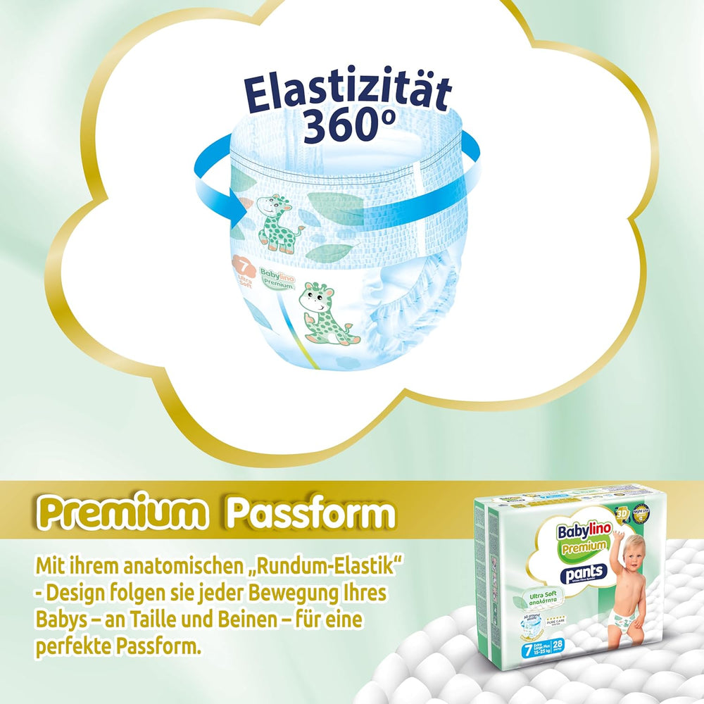 Spodnie Premium, rozmiar 7, filtr Ultra Soft, XL Plus (15-25 kg), 28 sztuk