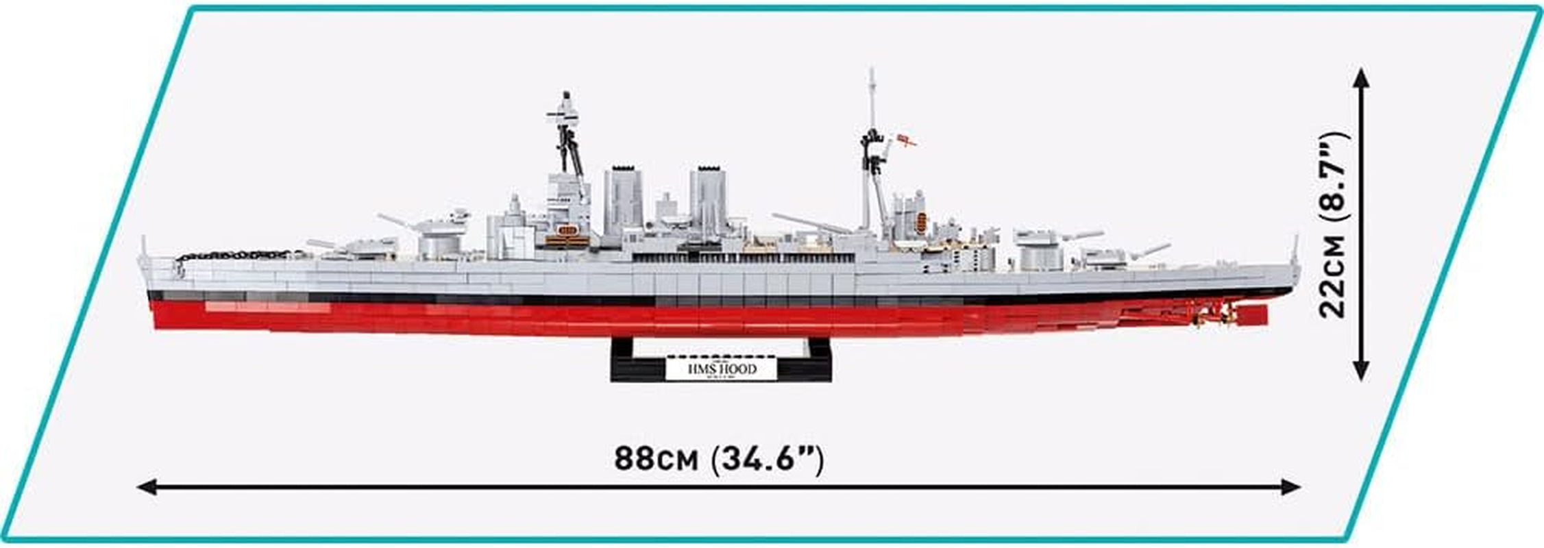 Cobi 4830 Historical Collection WWII HMS Hood 2613, Mittel