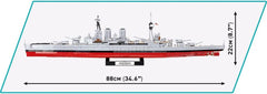 Cobi 4830 Historical Collection WWII HMS Hood 2613, Mittel