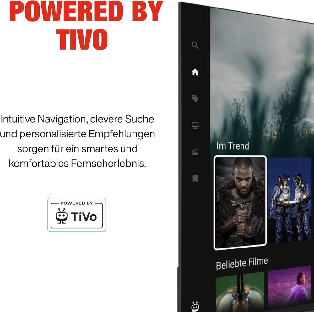 Televizor inteligent TELEFUNKEN de 40 de inci, cu tehnologie TiVo Full HD, HDR TV cu tuner triplu și 6 luni de HD+ incluse, televizor LED XF40TP900S (2026)