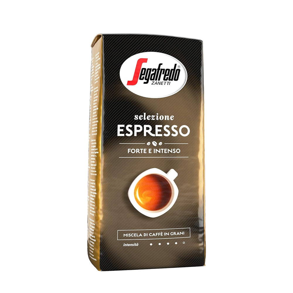 Segafredo Zanetti Selezione Espresso - Boab întreg (pachet de 1 kg) - Potrivit pentru toate specialitățile de cafea italienești - Prăjire medie spre închisă, aromă puternică și intensă