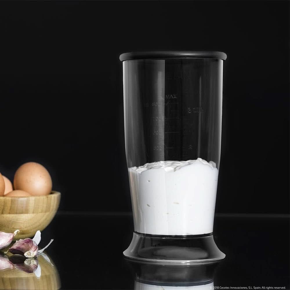 Mikser ręczny Cecotec Powergear 1500 - Klingen Aus Titanium Beschichtung, 21 Geschwindigkeitsstufen, 1500 W, Inklusiv Glas Mit Deckel. (Schwarz Und Edelstahl, XL) Sklep z kuchnią Naty