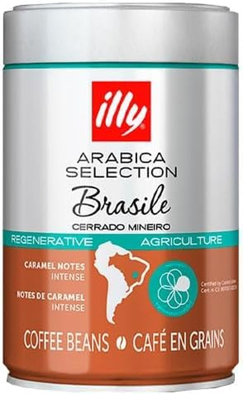 ILLY 6 cutii boabe de cafea, 250 grame fiecare, Arabica Selection, Brazilia, certificat Cerrado Mineiro, Regenagri