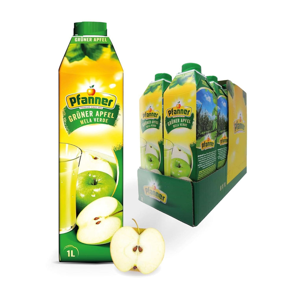 Pfanner Nektar Owocowy Truskawkowy (8 X 1 Litr) - 30% zawartości Owoców - Napój Truskawkowy Naty Shop Green Apples