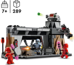 LEGO Star Wars: Mandalorianski pojedynek pomiędzy Paz Vizslą i Moffem Gideonem, kolekcjonerska zabawka do budowania dla dzieci, pomysł na prezent dla kreatywnych chłopców i dziewcząt powyżej 7 lat, zabawka Mandalorian 75386 Zestawy do budowania Beuche den LEGO-Store