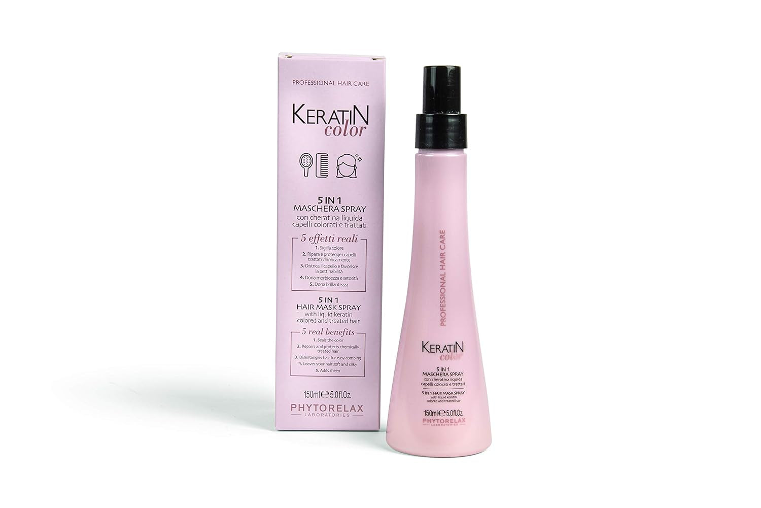 Spray mască de păr Phytorelax 5in1 - 1 ml - Fără silicon, fără parabeni - Hidratare - Păr uscat, păr creț Masca de par Naty Shop Titlu implicit
