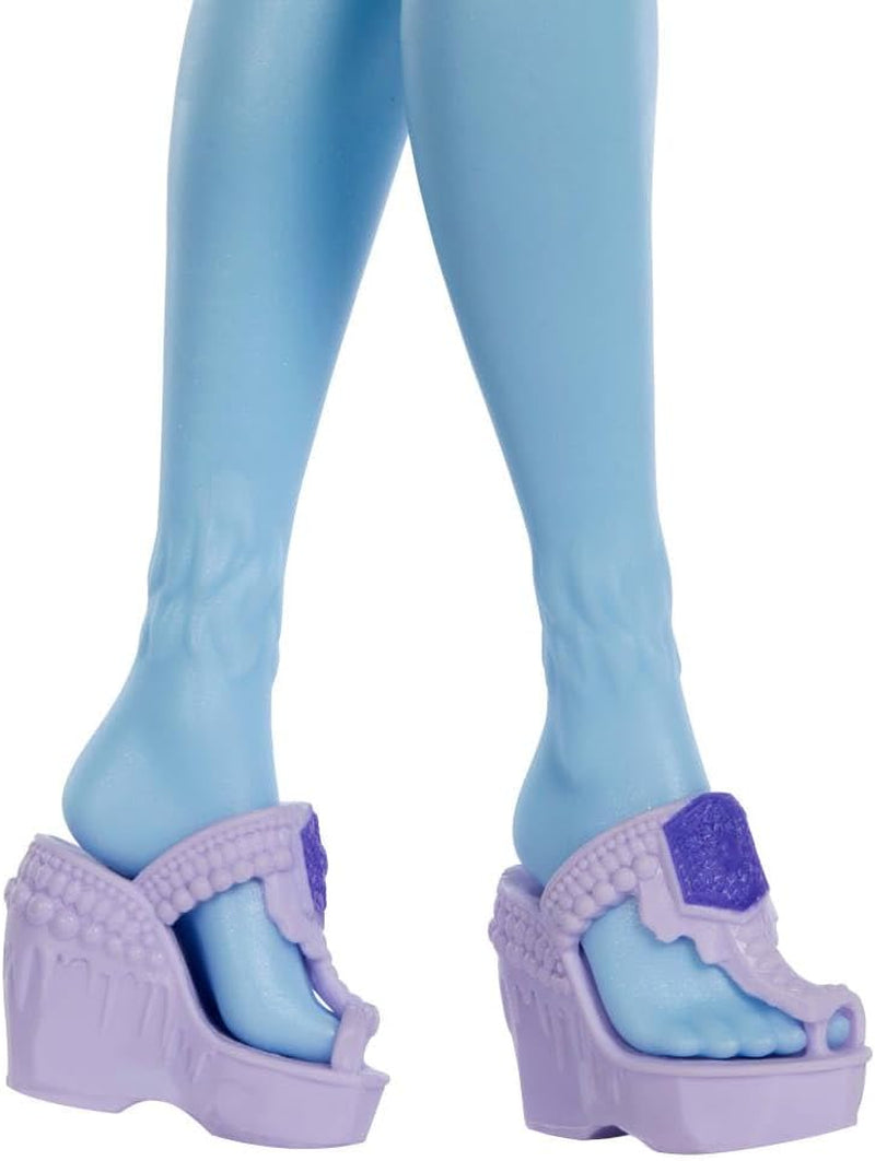 Păpușă Monster High Self-Scare Secrets Abbey Bombinable și set de accesorii cu 13 surprize realiste, cum ar fi henna, desene și croșetat, JHK44