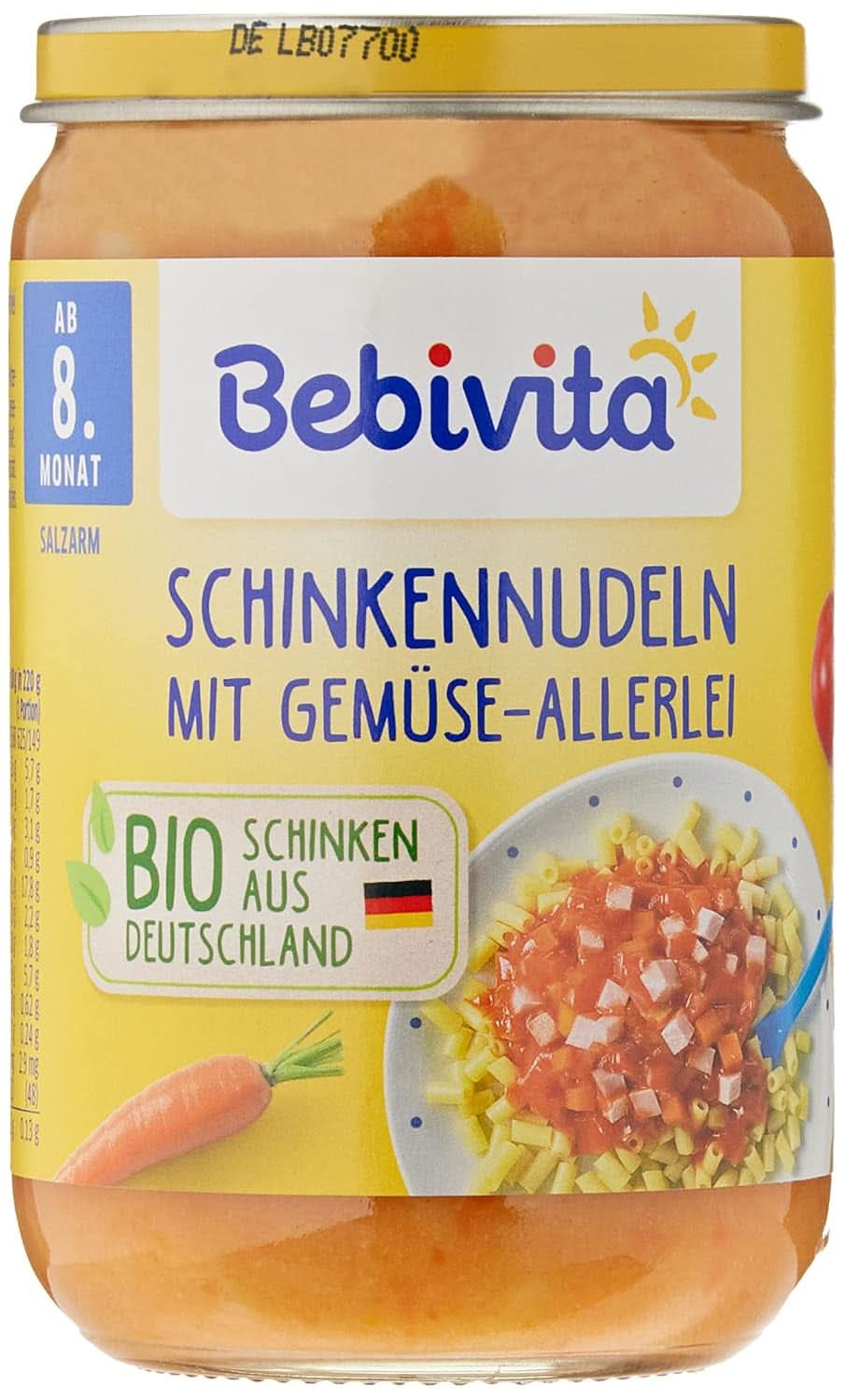 Menu Od 8 miesiąca Spaghetti Bolognese, opakowanie 6 sztuk (6 X 220 gramów), średnie Matka i Dziecko Naty Shop
