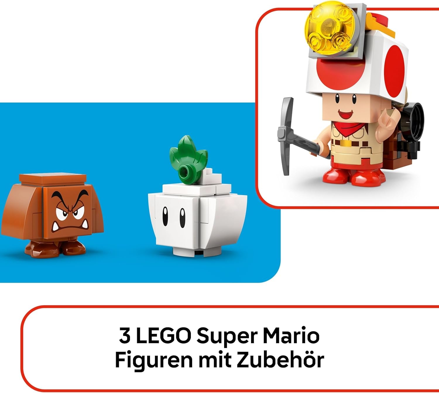 LEGO Super Mario Captain Toad-Camp- Interaktives Spielzeug mit 3 Figuren - Gumba, Zelt & einstürzender Brücke - Kinder Mitbringsel - Spielset - Gamer Geschenk für Jungen & Mädchen ab 6 Jahren - 72040