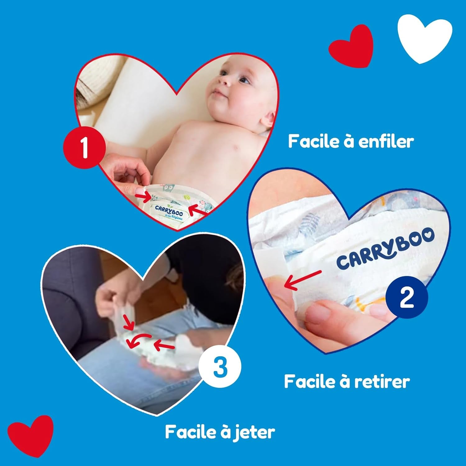 - Pieluszki rozmiar 3 (4-9 kg) - zdrowe i bardzo chłonne - 12 godzin szczelności - nie zawierają niepożądanych substancji - wyprodukowano we Francji - przystępna cena - 150 pieluszek jednorazowych