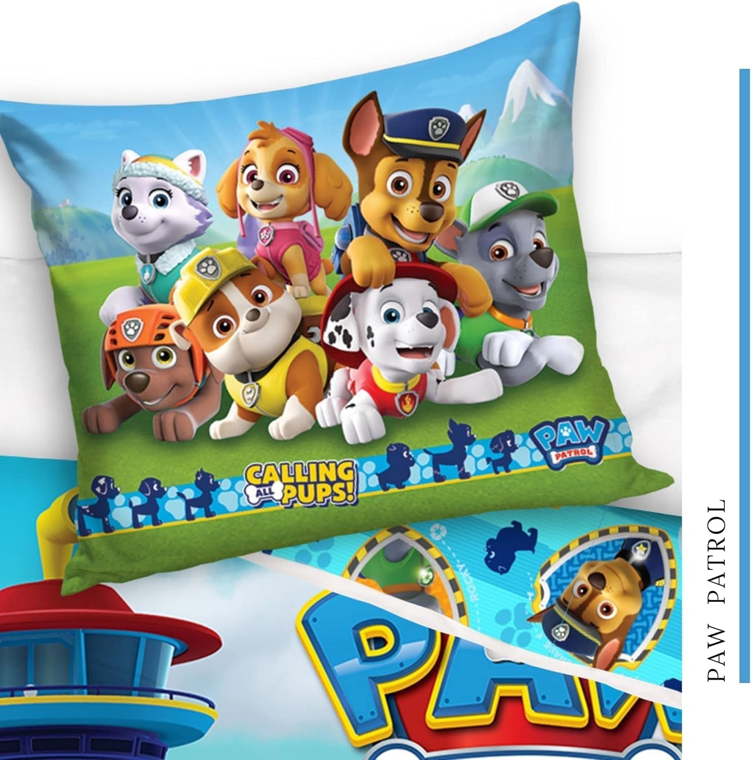 Bettbezug 100X135 40X60 Baumwolle · Kompatybilny z Paw Patrol Baby Kinderbettwäsche Für Mädchen Und Jungen · 2 Teilig · 1 Kissenbezug 40X60 + 1 Bettbezug 100X135 Cm Naty Shop