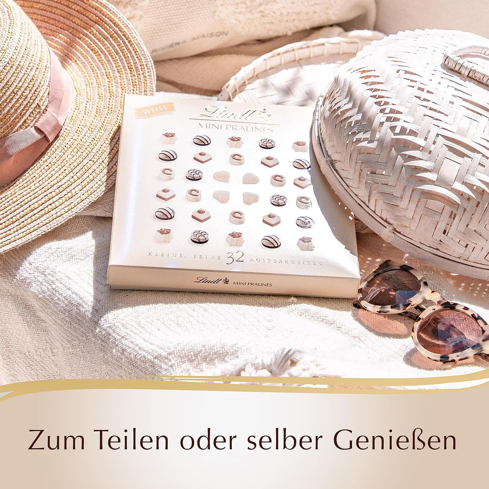 Czekolada - Mini Białe Pralinki | 90 g | Pudełko z 18 pralinami w 6 pysznych asortymentach | Prezent czekoladowy | Prezent czekoladowy (zestaw 3 sztuk)