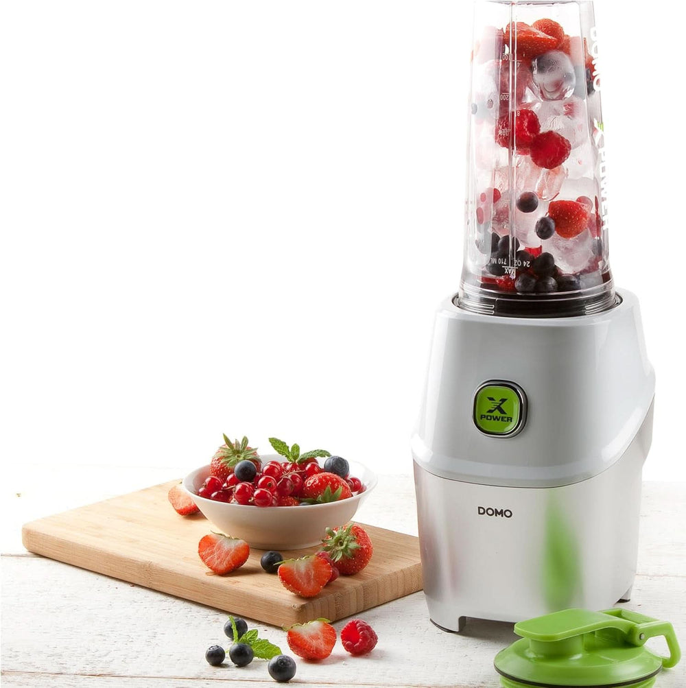 Powermixer Domo DO700BL Mit 1000W Starkem Motor - Mixen Direkt w Der Flasche, Weiß Matka i Dziecko Naty Shop