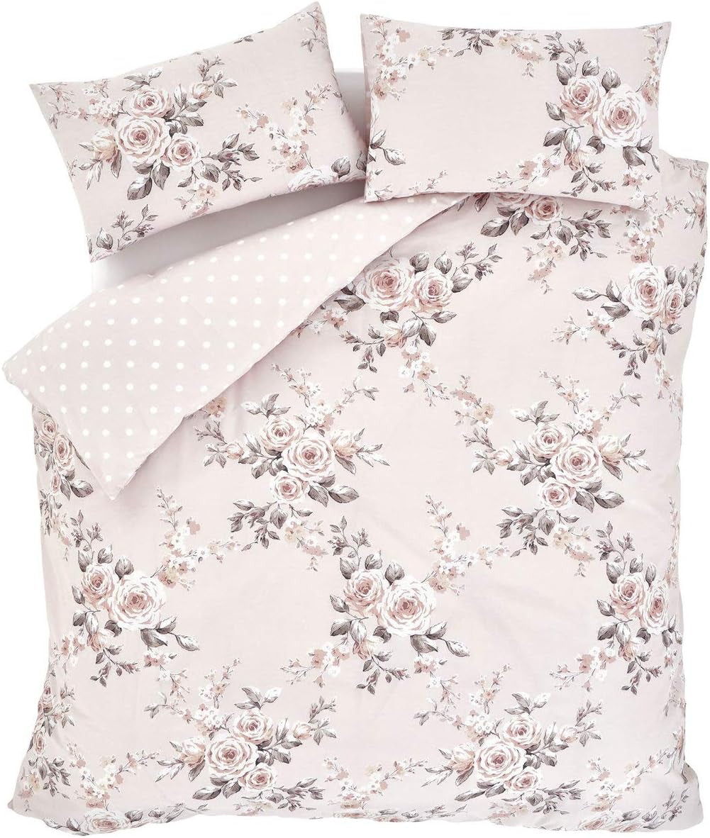 Catherine Lansfield Canterbury narzuta, łatwa w pielęgnacji, róż, narzuta - 220X230 cm Łóżka i koce Catherine Lansfield