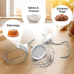 Bosch Küchenmaschine Serie 4 MUM56340, Schüssel 3,9 L, Mixer 1,25 L, Fleischwolf, Zitruspresse, Planetenrührwerk, Knethaken, Schlag-, Rührbesen, Durchlaufschnitzler, 3 Scheiben, 900 W, Silber/Grau Mama si Copilul Naty Shop