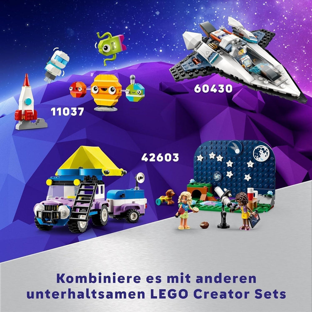 LEGO Creator 3 w 1 zabawka astronauta kosmiczna, model psa i statku kosmicznego dla dzieci, dekoracje do przedszkola, kreatywny prezent dla chłopców i dziewcząt w wieku 9 lat 31152 Zestawy do budowania Besuche w sklepie LEGO