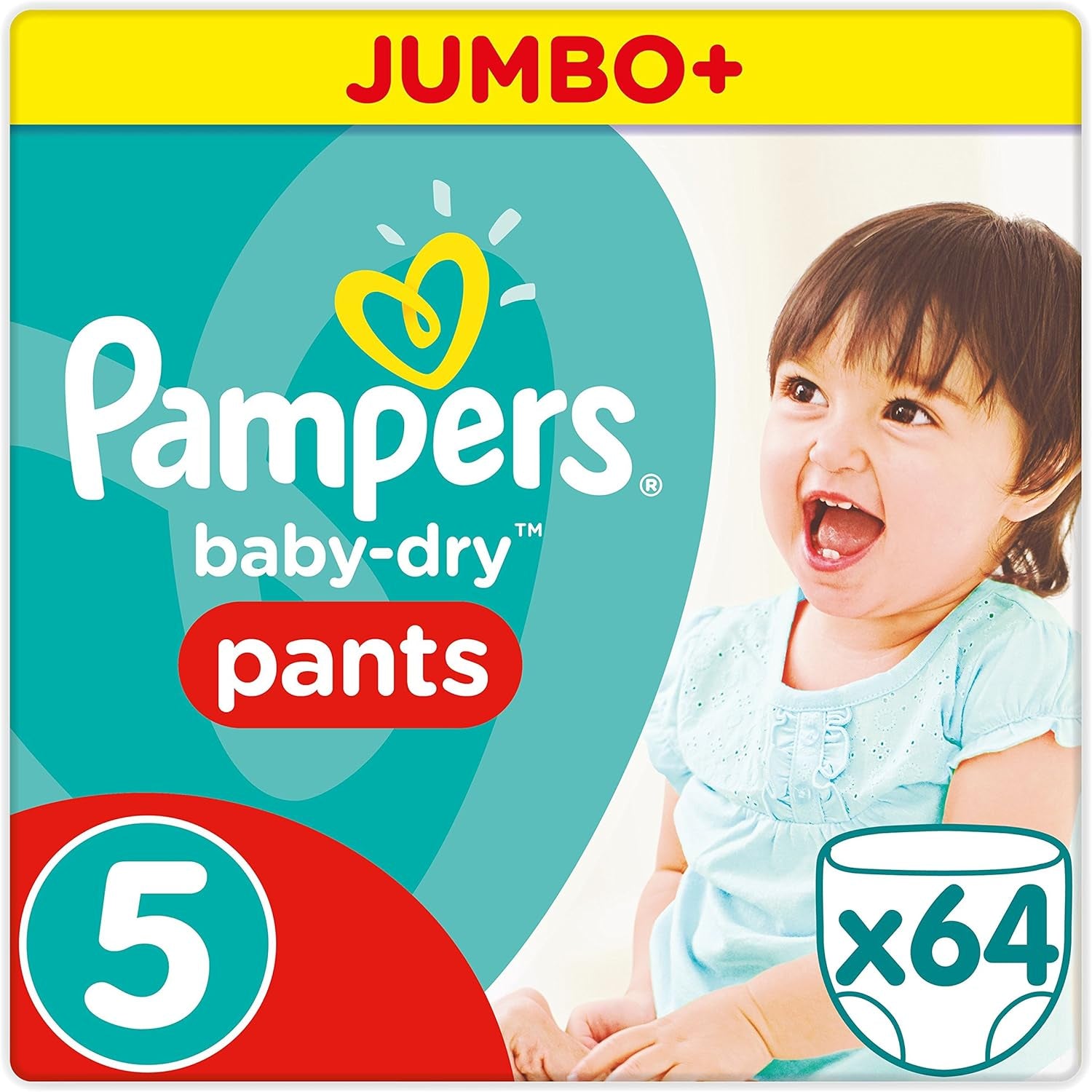 Pieluszki Pampers 81657566 Spodnie Baby-Dry, białe