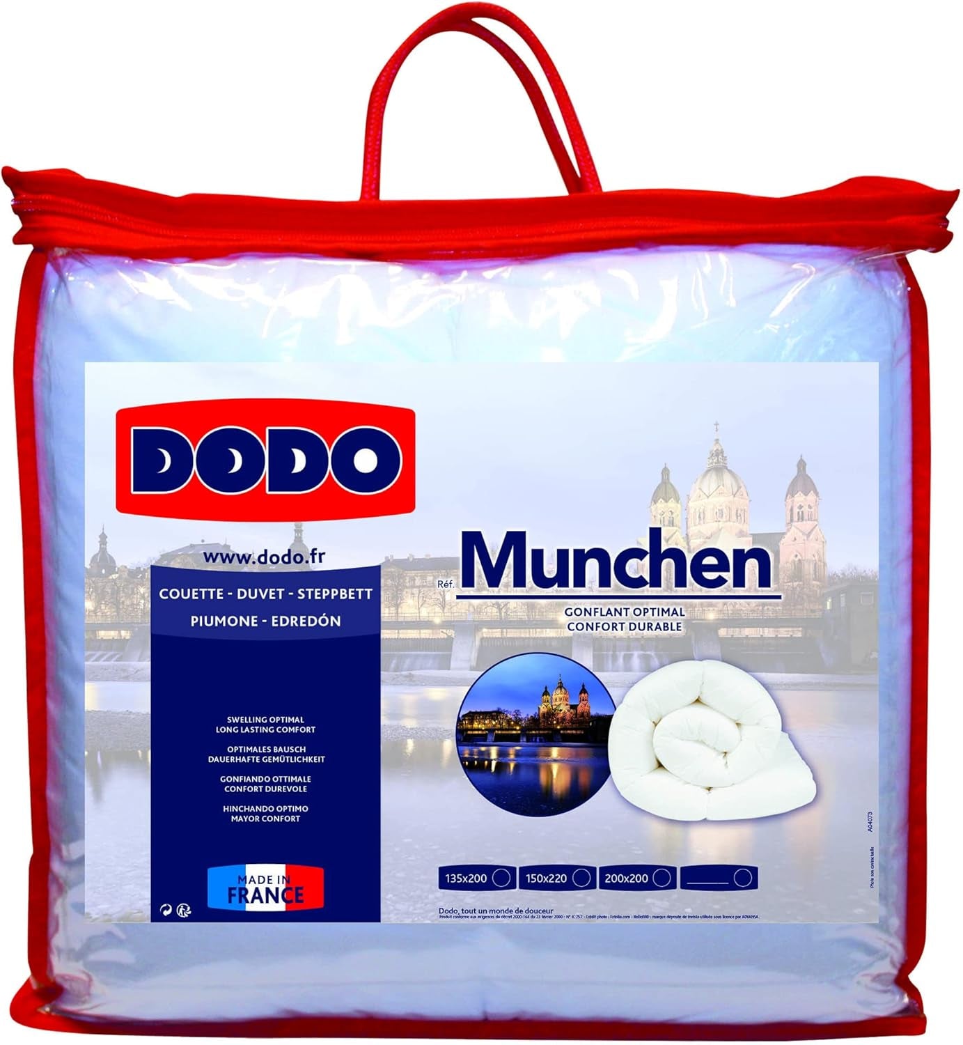 DODO Kołdra Monachium Basic, poliester, biały, 150X220 cm Kołdry i kołdry Naty Shop