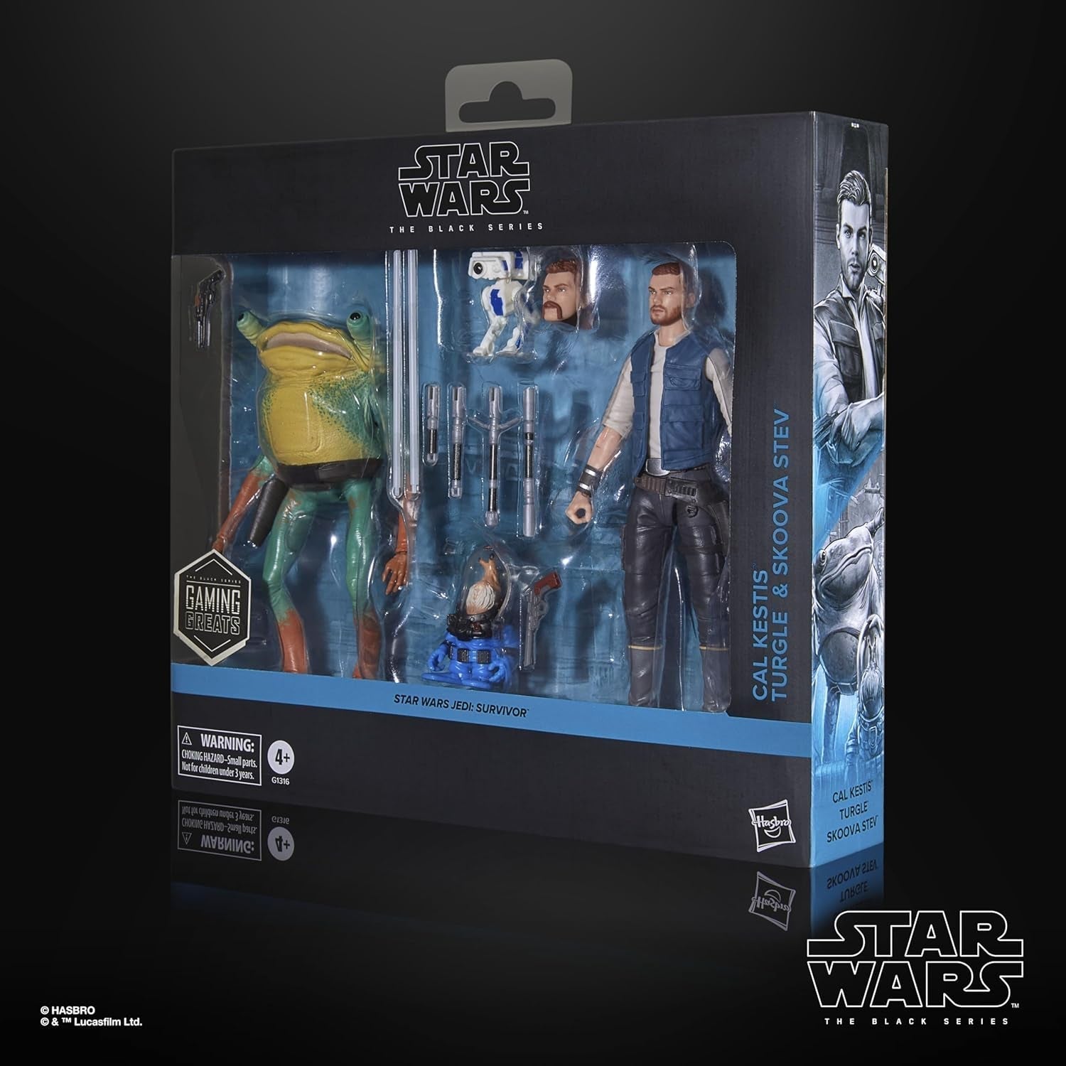 Star Wars Black Series Cal Kestis, Turgle i Skoova Stev, Star Wars Jedi: Survivor Kolekcjonerskie figurki akcji (skala 15 cm) Figurki Naty Shop
