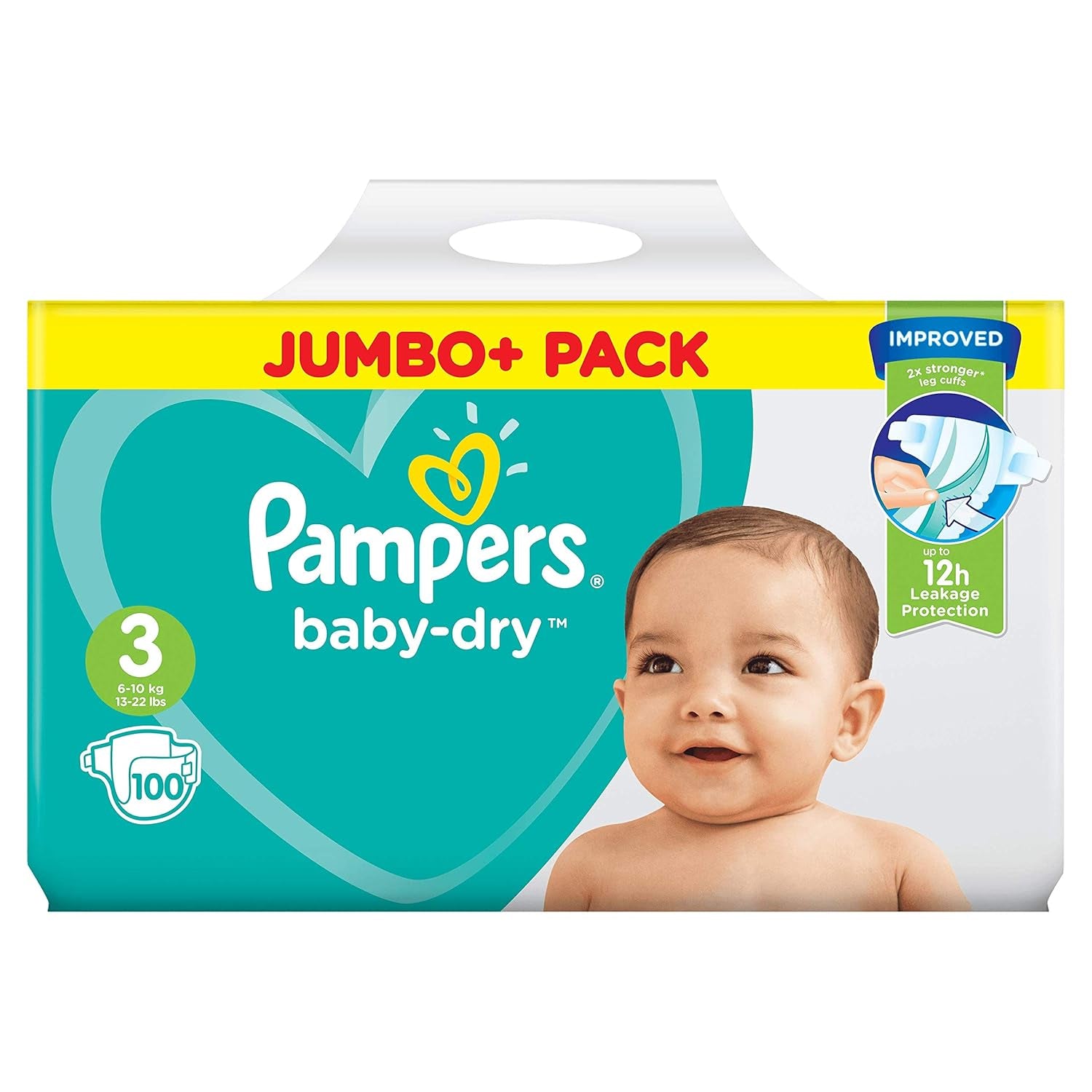 Pieluchy Pampers (stara wersja), rozmiar 3 (6-10 kg), 100 sztuk,