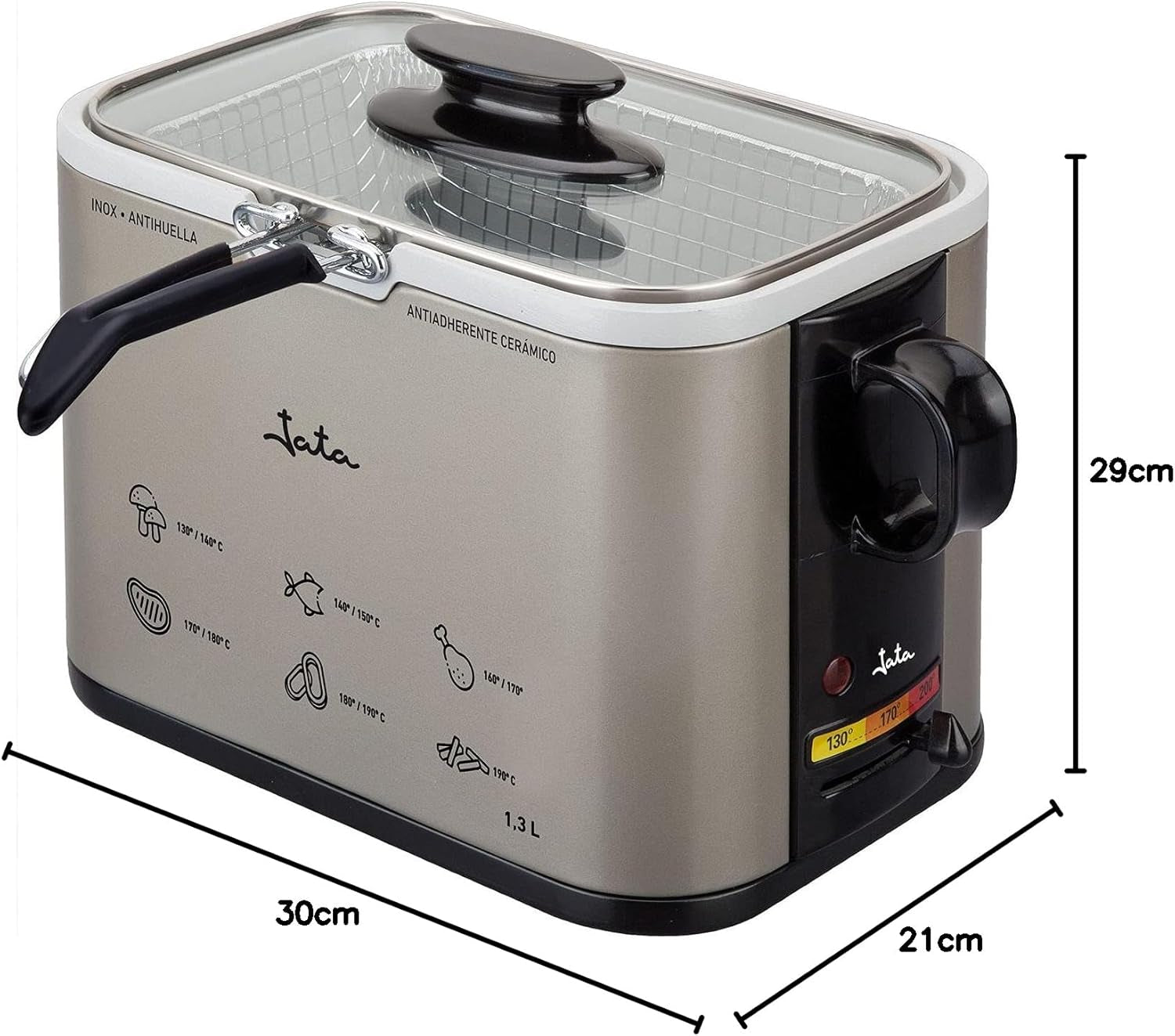 Tamaño FR326E - Frytownica, 1000 W, 1,3 litra Naty Shop Appliances