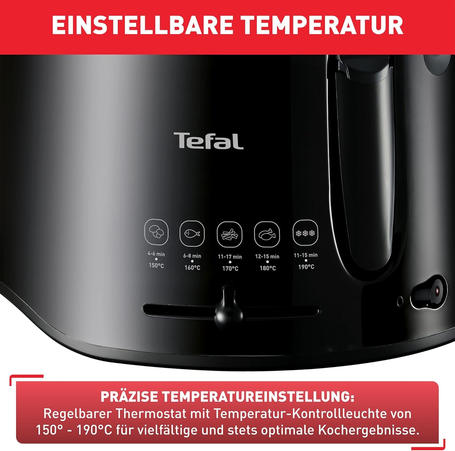 Friteuză Tefal Maxi Fry, Tehnologie Cool Wall, 1.2 Kg, termostat reglabil Electrocasnice Naty Shop
