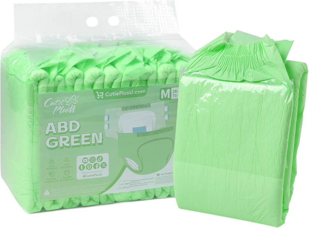 Pieluchy dla dorosłych CutiePlusU, 10 szt. Jednorazowych majtek na nietrzymanie moczu z pętelkami dla kobiet i mężczyzn, maksymalna chłonność przez noc - żółte (średni rozmiar 71-96 cm)