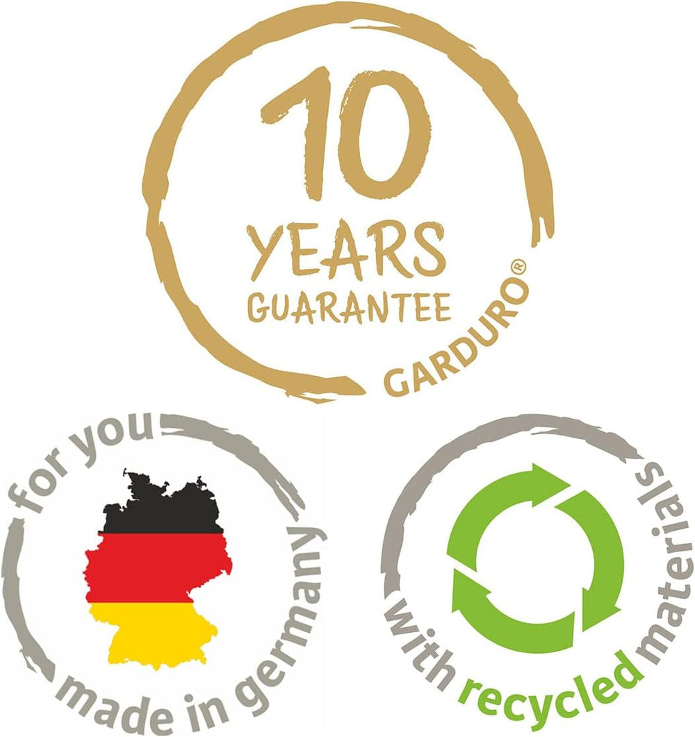 Scheurich Wave Globe High, recipient înalt din plastic, granit negru, diametru 29,8 cm, înălțime 40 cm, volum 6 l.