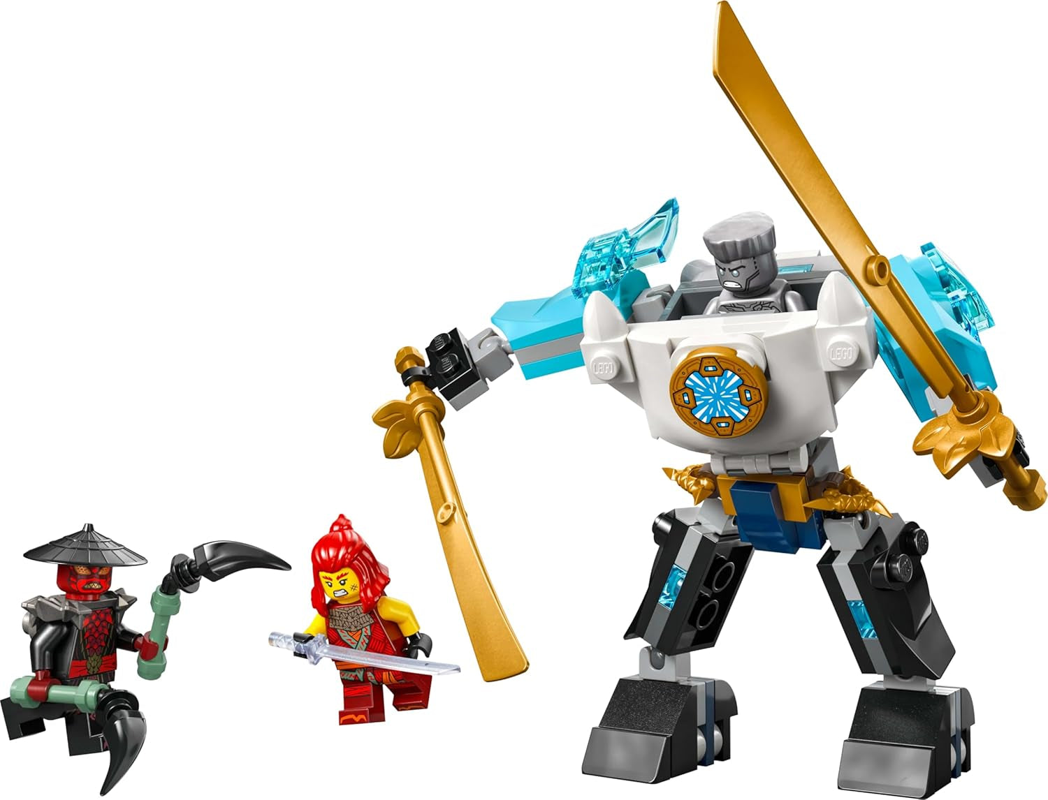 LEGO NINJAGO Mech akcji Zane’a — zabawka ninja z 3 minifigurkami do odgrywania ról — Mały zestaw do budowania i zabawy dla dzieci — Pomysł na prezent dla chłopców i dziewcząt od 6 lat 71827 Zestawy do budowania Besuche den LEGO-Store