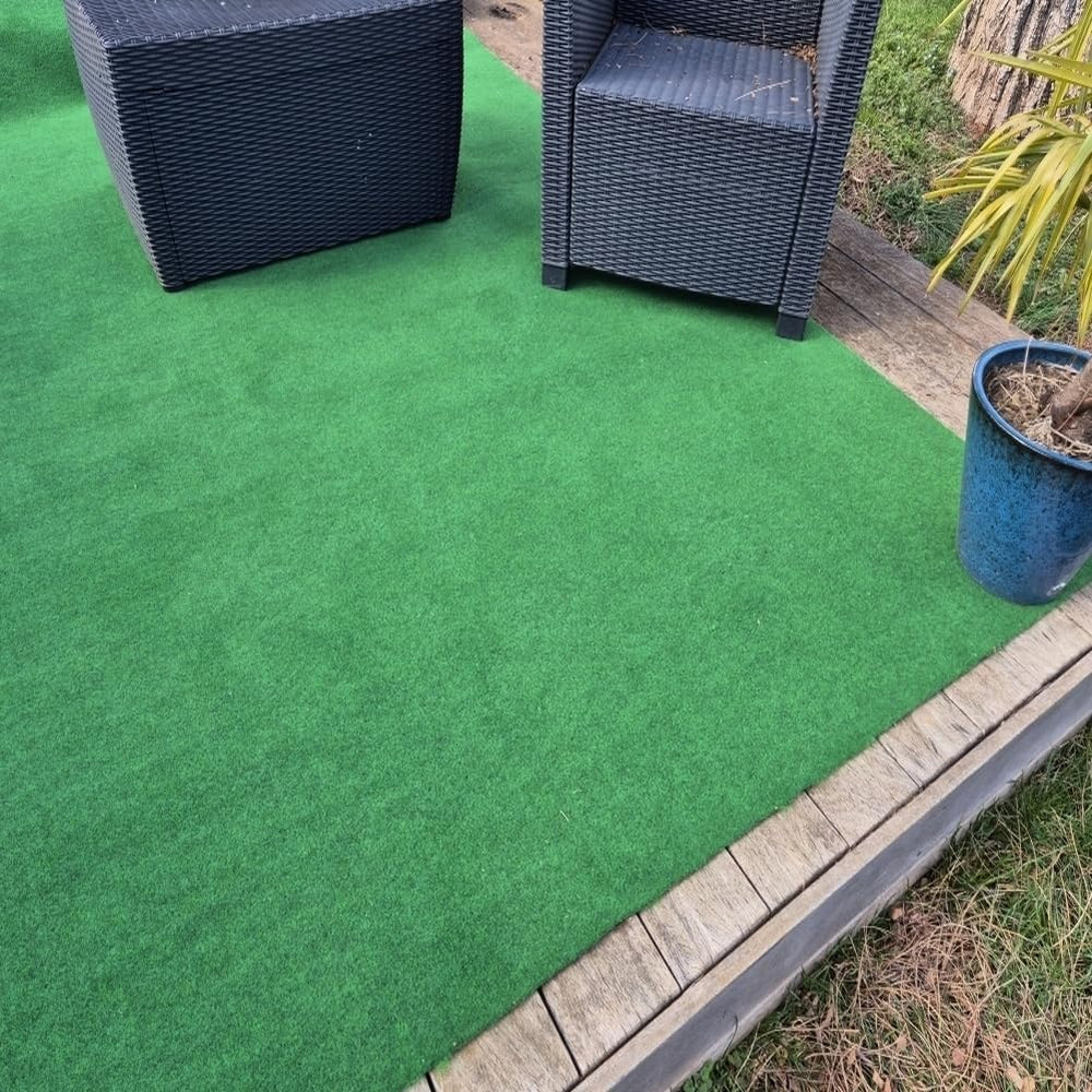 , Kunstrasen Für Den Außenbereich, Premium, Kunstrasen, Meterware, Ideal Für Terrasse, Balkon Und Garten, Dunkelgrün, 4 X 11 M