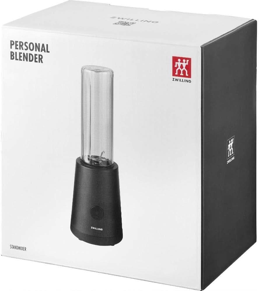 ZWILLING Mikser stojący, ekspres do smoothie, inkl. Trinkflasche Mit Verschluss, 600 ml, 300 wat, Edelstahl/Kunststoff, Schwarz Kitchen Naty Shop