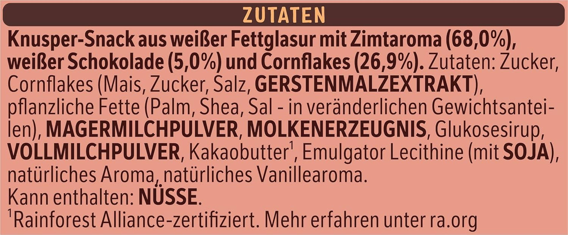 Nestlé Lekkie, chrupiące płatki cynamonowe i chrupiące migdały otoczone rozpływającą się w ustach białą glazurą o smaku cynamonowym 1 opakowanie (2 x 75 g)