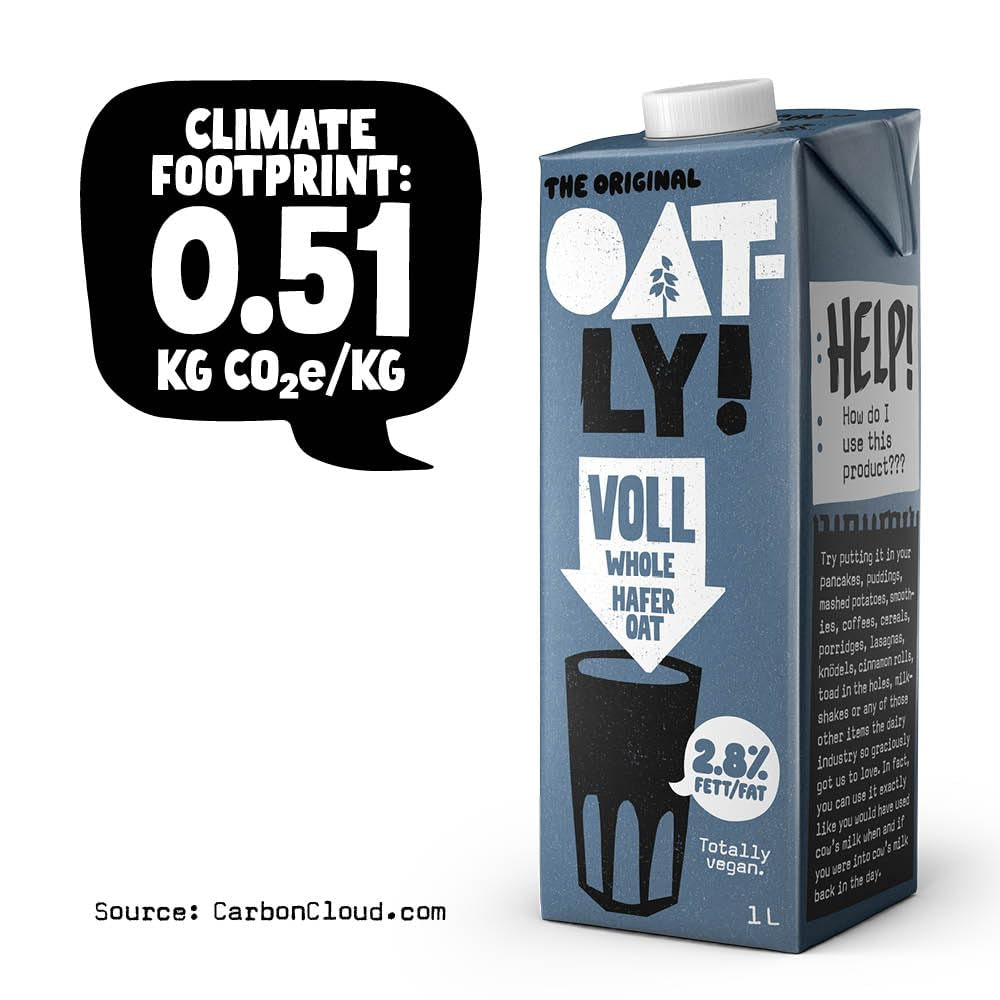 Oatly Haferdrink 2,8% Fett - Packung mit 6 (6 x 1 litr)