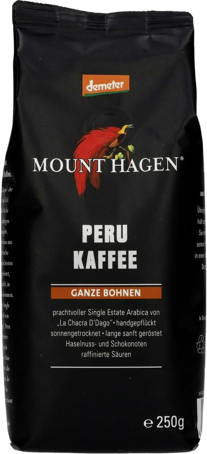 Organic Demeter cafea prăjită Peru, boabe întregi Cafea Naty Shop 18 X 250 Gr