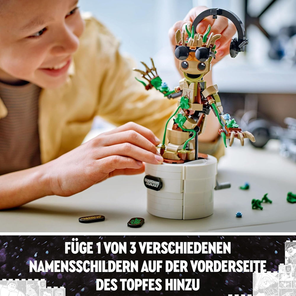 LEGO | Marvel Tanzender Groot - Animierte Minifigur eines Charakters aus Guardians of the Galaxy - Interaktives Spielset - Kreatives Spielzeug - Superhelden Geschenk für Jungen und Mädchen - 76297