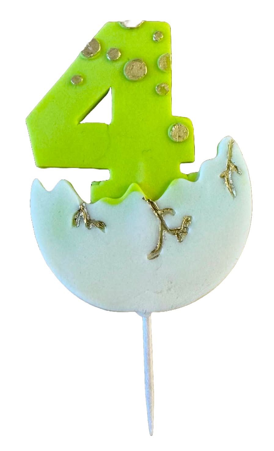 Decoratiune comestibila din zahar, Cifra 4 Decoratiuni din Pasta de Zahar Nati Shop