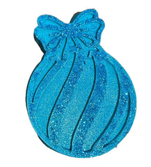 Decoratiune comestibila din zahar, Glob de brad, turcoaz Decoratiuni din Pasta de Zahar Nati Shop