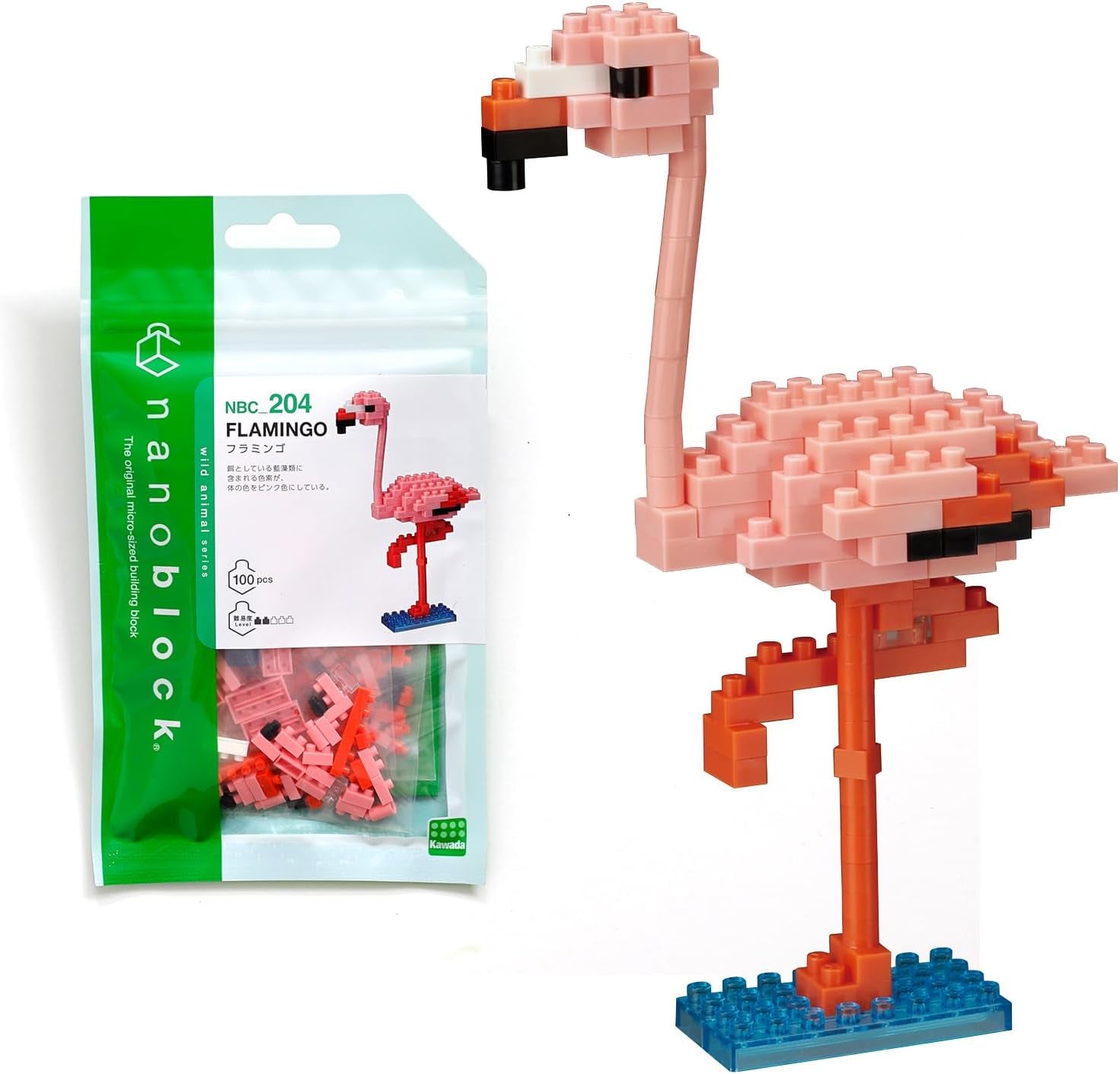 Bandai - Nanoblock - Roter Panda - Czerwona Panda - Mini-Bausteinfigur - Baukastenspiel - Pixel-Tierfiguren-Bausatz Panda - NBC194