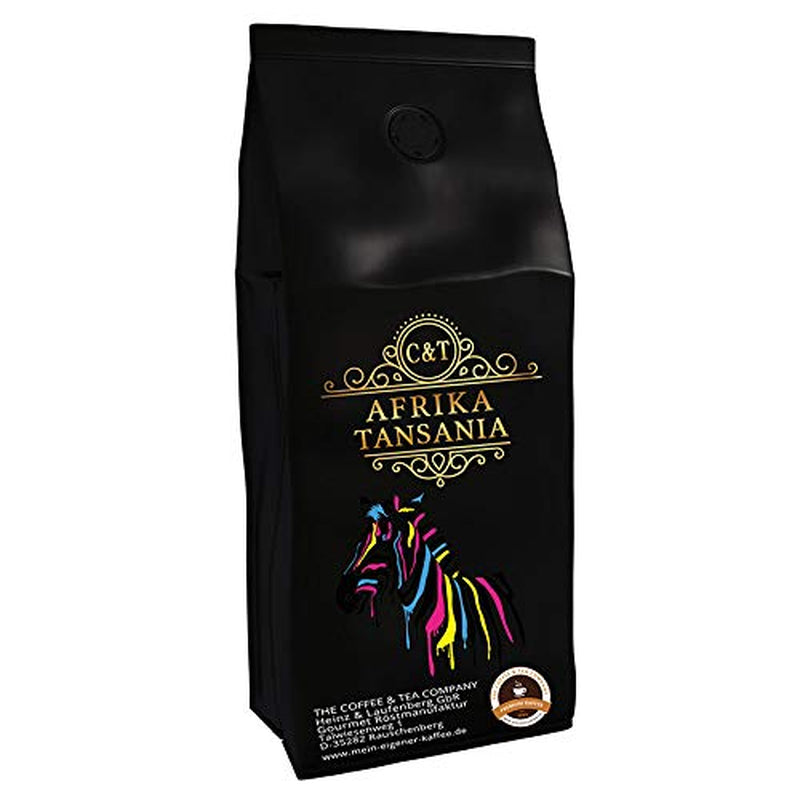 Cafea specială din Africa - Tanzania, ținutul Kilimanjaro - cafea de origine unică - cafea premium - aciditate scăzută - prăjită ușor și proaspăt (boabe întregi, 3 x 1000 grame)