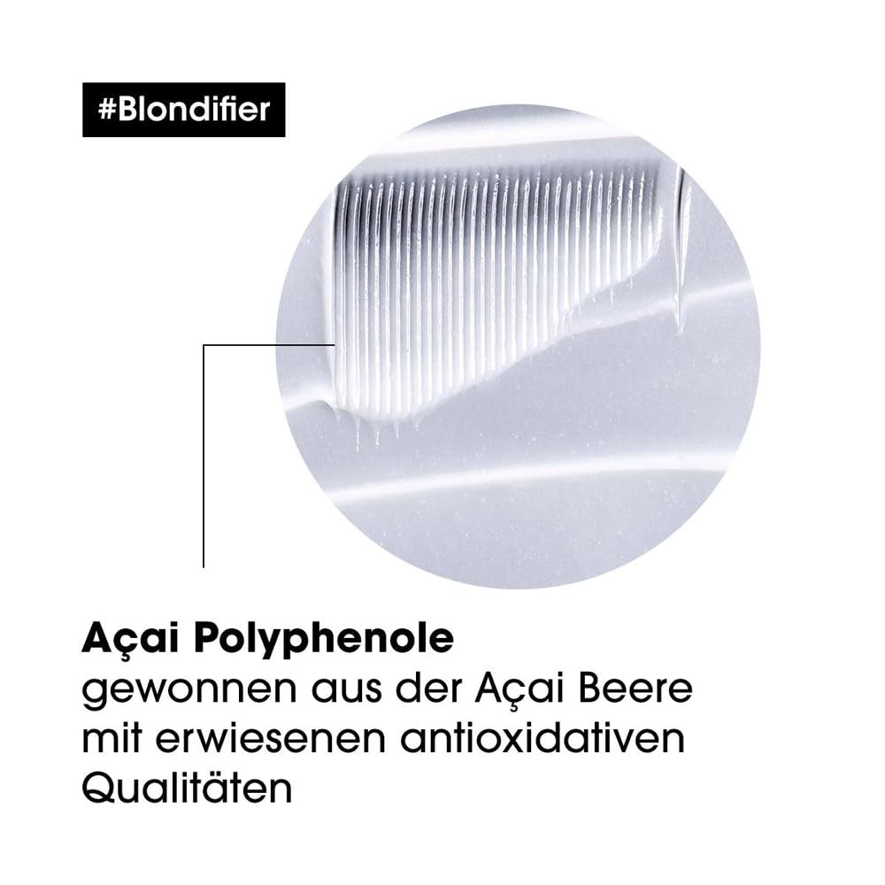 L'Oréal Professionnel | Mască hrănitoare pentru păr blond și decolorat, extract de fructe de Açai, Serie Expert, mască blondă Masca de par Naty Shop