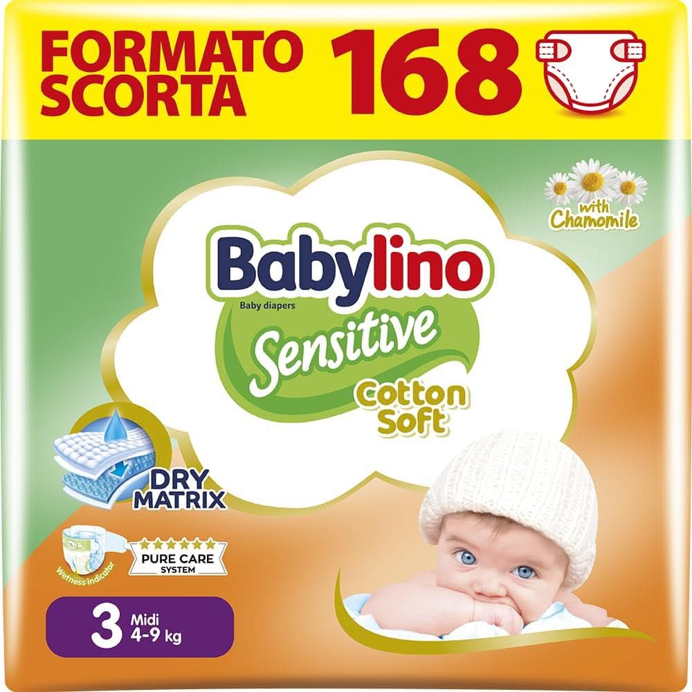 Babylino Sensitive, delikatne pieluszki dla dzieci, różne rozmiary