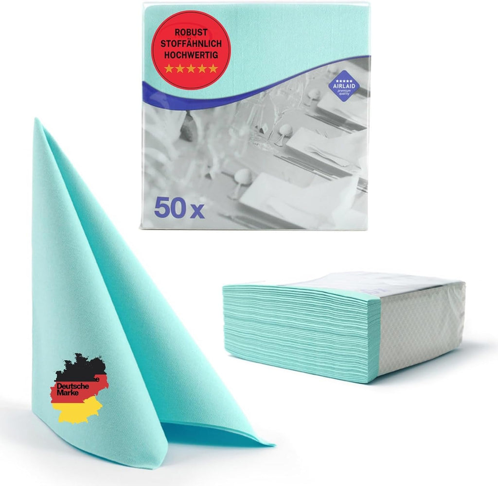 50 șervețele Aroba Airlaid Aspect textil 19 CULORI 40X40 Cm 1/4 fold Șervețele de nuntă de înaltă calitate, aspect textil, pentru aniversări hotel catering sărbători Crăciun nuntă roz