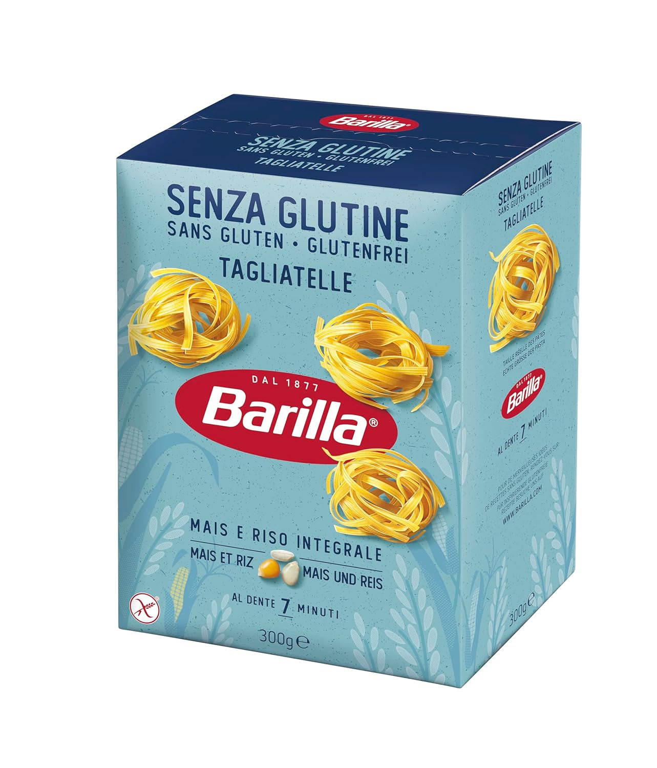 Bezglutenowy makaron Barilla Tagliatelle z pysznej kukurydzy i ryżu - idealny dla osób z celiakią lub nietolerancją glutenu 300g