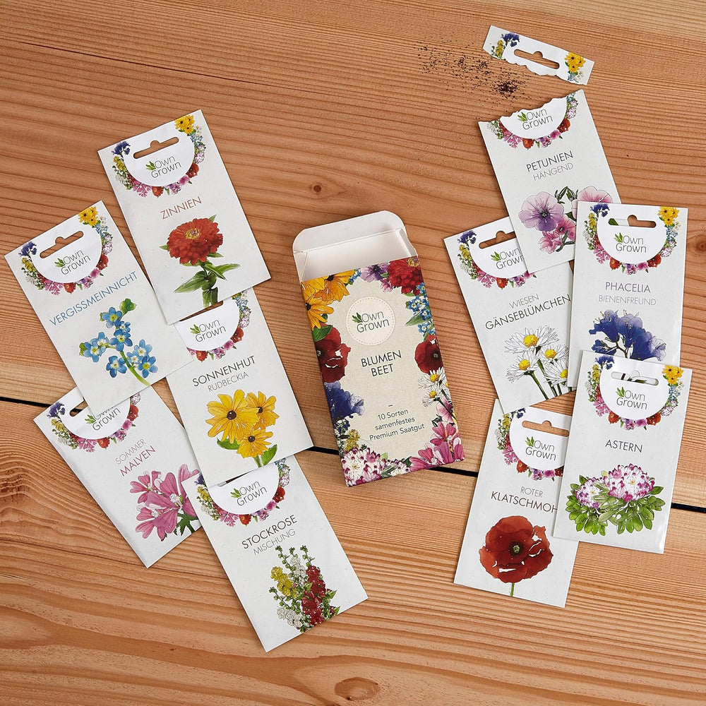 Nasiona petunii: Wysokiej jakości nasiona petunii dla około 400 roślin petunii – Piękne nasiona petunii do roślin balkonowych i ogrodowych – Nasiona kwiatów – Nasiona petunii pnącej – Kwiaty balkonowe OwnGrown